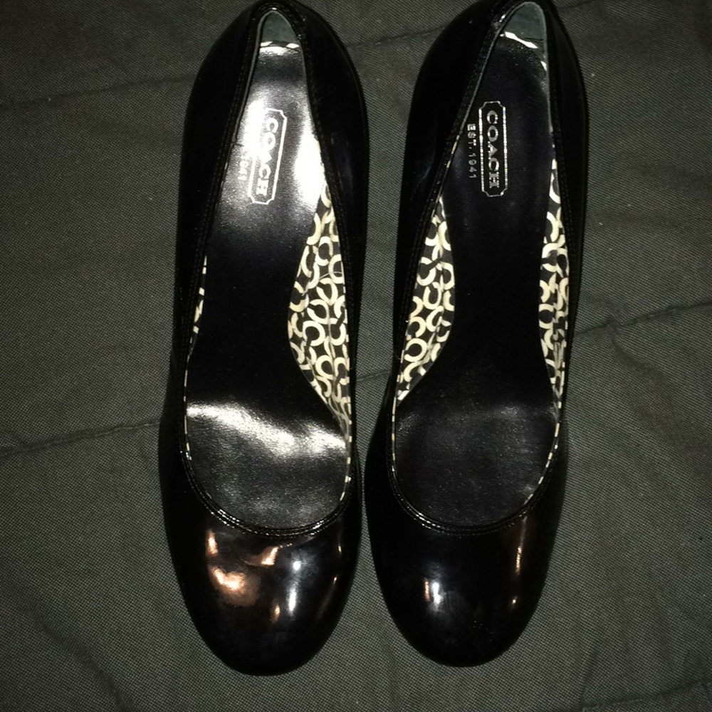 Women's Patent Leather Coach Wedges